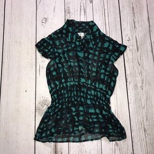 3/$25 Worthington Mock Neck Sheer Top PM